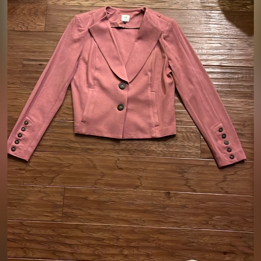 CAbi Applaud Pink Quartz Blazer Size 8